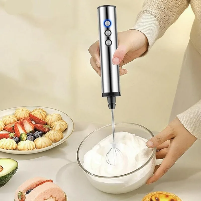 Electric Milk Frother Handheld - Elektryczny, przenośny spieniacz do mleka 3