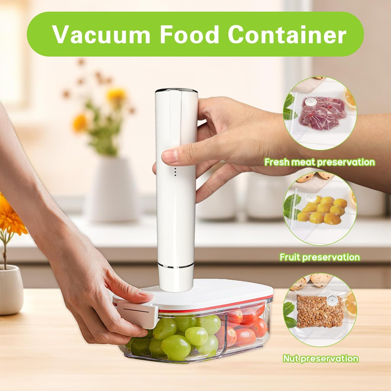 Food Vacuum Sealer Machine - Zgrzewarka próżniowa ręczna z 5 workami